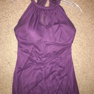 David’s Bridal plumb bridesmaid dress